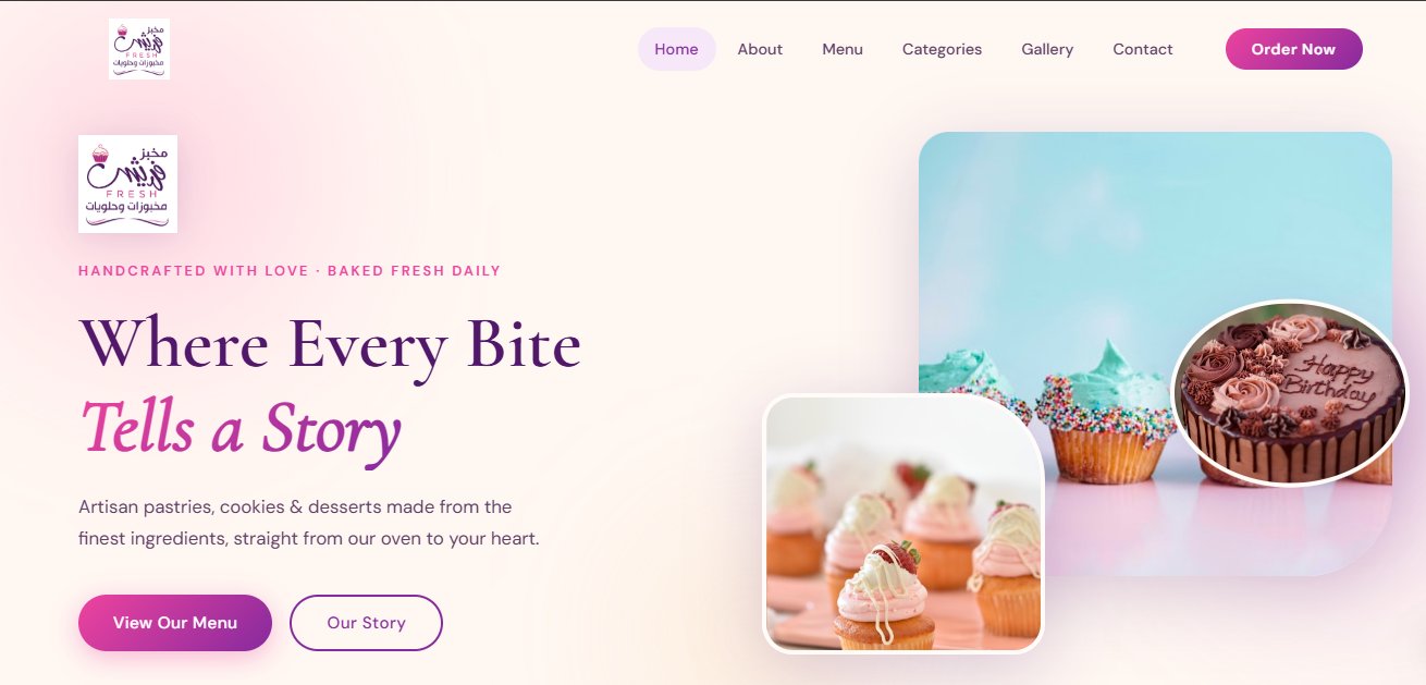 Fresh Bakery website screenshot